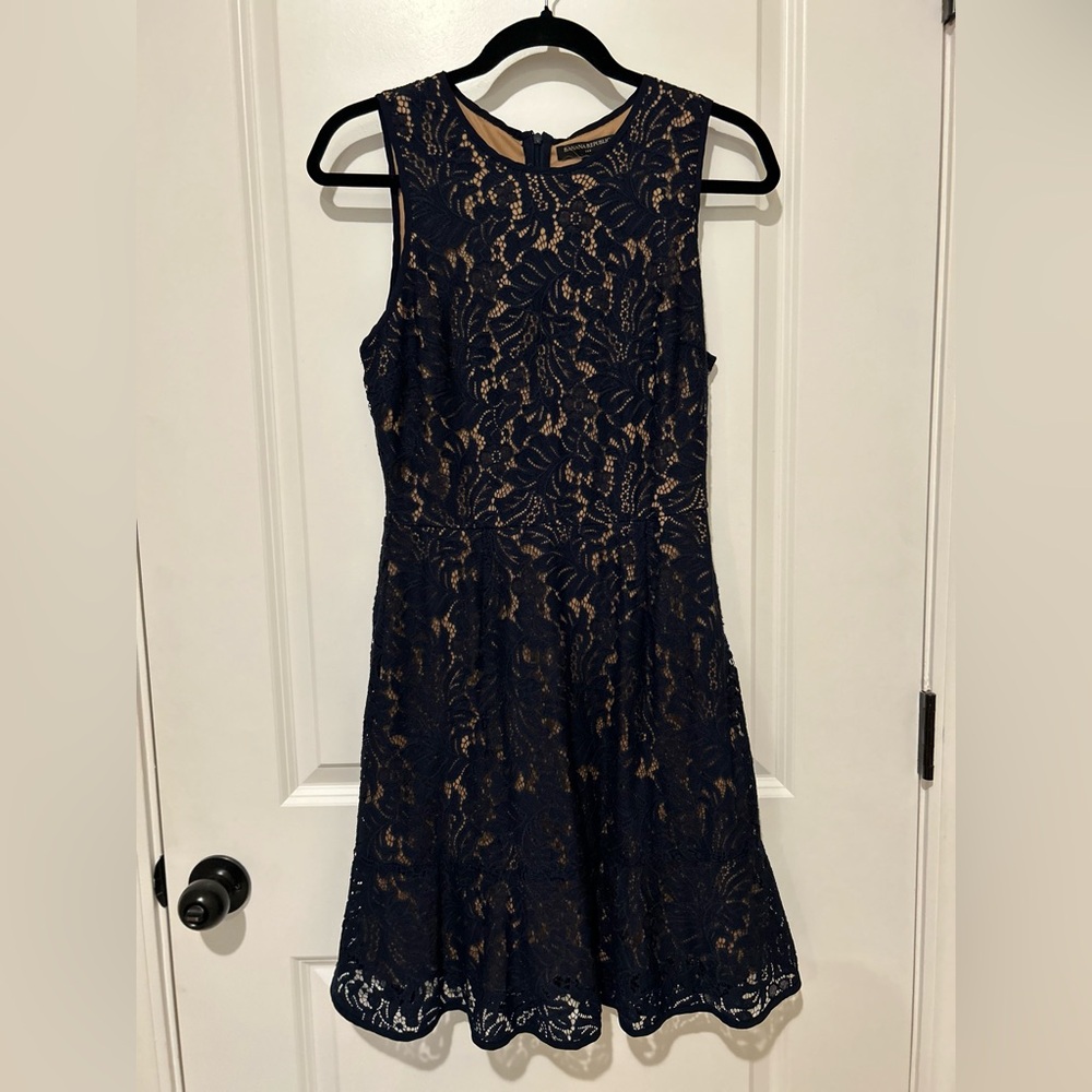 Banana Republic Lace Dress Navy Blue Size 4